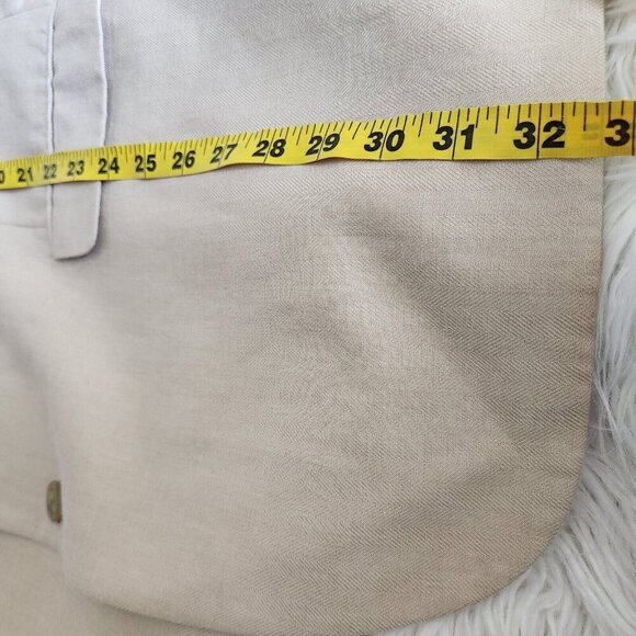 Chaps Blazer Sportcoat Mens‎ Sz 48L Beige Linen Blend 2 Button Center Vent - Picture 7 of 14